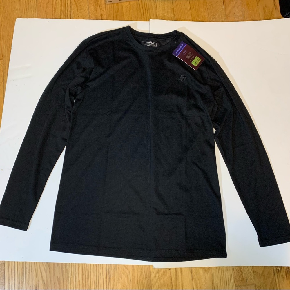 Aeropostale Men's Long Sleeve Authentic Sleepwear Black Shirt